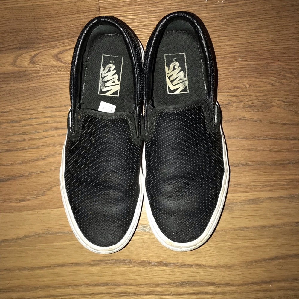 Black Leather Vans